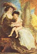 Peter Paul Rubens Portrat der Helene Fourment mit ihrem erstgeborenen Sohn Frans oil painting reproduction